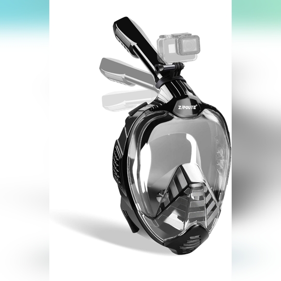 Zipoute Snorkel Mask Full Face, Full Face Snorkel Mask Adult and Kids New in Bag - Picture 9 of 13